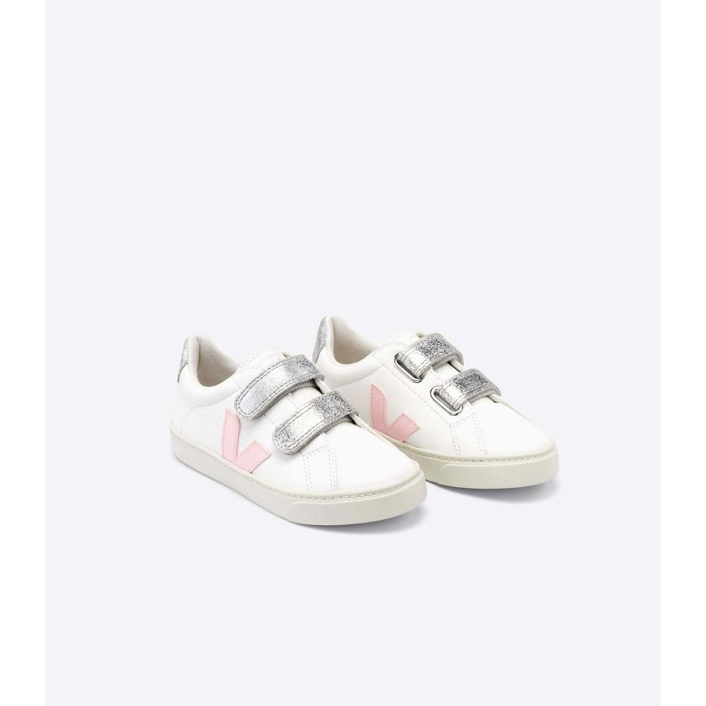 Veja ESPLAR CHROMEFREE Kids' Shoes White/Pink | CA 731PJJ